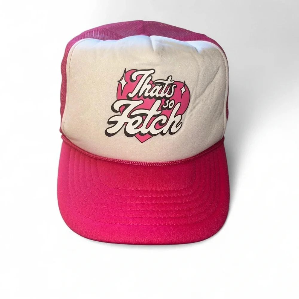 Y2K Mean Girls That’s So Fetch Pink Trucker Hat - Picture 1 of 6